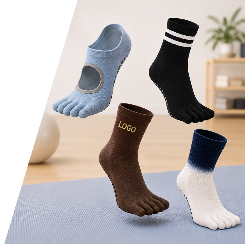 Custom five fingers grip socks manufacturer Vigosocks